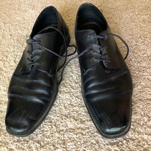 Aston Grey Mens Black Dress Shoes Size 10.5